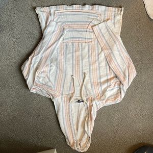 OCEAN DRIVE 100% COTTON HOODIE STRIPED SWEATSHIRT SIZE MEDIUM